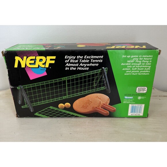 VINTAGE 1992 For Nerf Ping Pong Game Used Good Condition With Box Has Everything - Picture 6 of 7